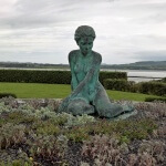 Sculpture in garden of private landscaping client. Western Plant Nursery, Sligo